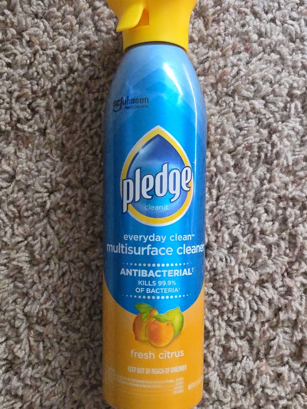 Pledge Multisurface Antibacterial Cleaner Spray - Blue & Yellow